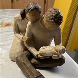 Family Embrace Figurine - Brown and Tan